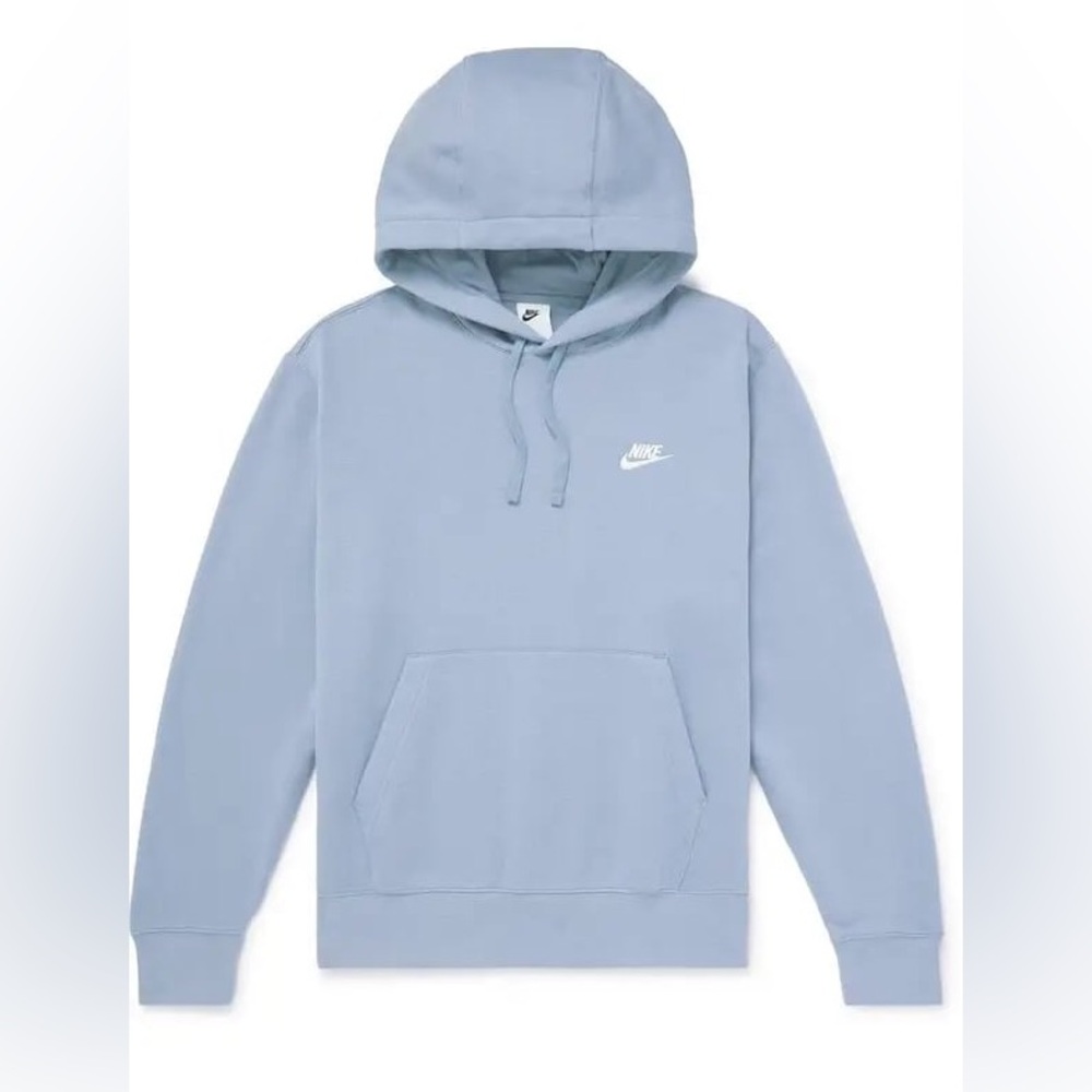 Nike Sportswear Club Hoodie Sweatshirt, light/baby blue, Unisex Medium